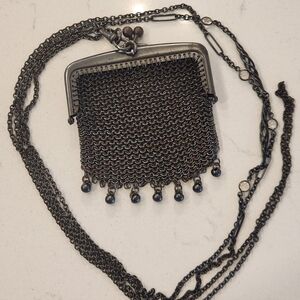 Victorian Gunmetal Chatelaine Purse